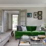 Modern Townhouse in parkland setting | Elegant and colourful sitting room in Cobham Townhouse | Interior Designers